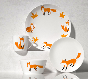 Ceramic 16-Piece Dinnerware Set -Little Fox
