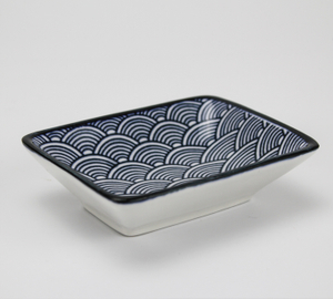 Japanese style small square dipping dish