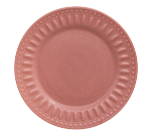 red embossed active glaze pottery plate