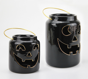Black Halloween Ceramic Series-Grimace Lantern