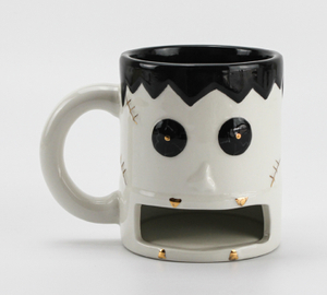 White ceramic ghost mug