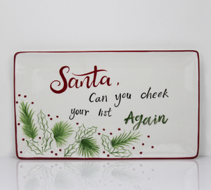 Christmas Green Pine Branch Tableware Series-Rectangular Plate
