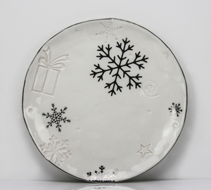 Christmas shiny snowflake series-plate