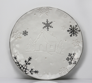 Christmas shiny snowflake series-Flat plate
