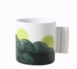 Hand-painted special-shaped handle cup 3