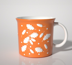 16OZ Harvest Festival Mug-relief silk printing&color glaze 3 