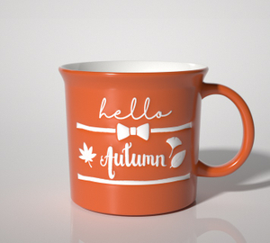 16OZ Harvest Festival Mug-relief silk printing&color glaze
