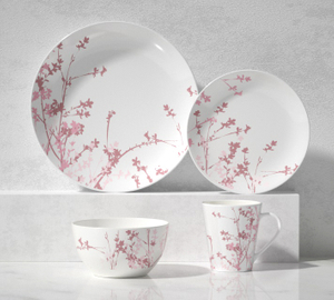 16-Piece Ceramic Dinnerware Set -swaying flowers