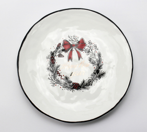 Christmas Bump Circle Christmas Tree Branch Plate Series