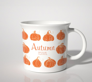 16OZ Harvest Festival Mug-pumpkin pattern