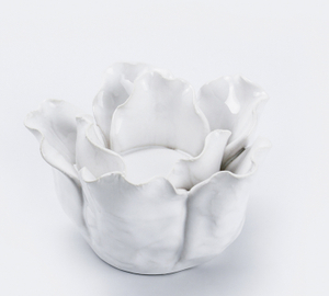 Ceramic flower candle holder