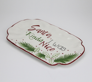 Christmas Green Pine Branch Tableware Series-Shaped Plate