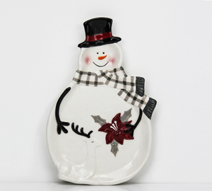 Christmas Snowman Snack Plate Series 2
