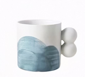 Hand-painted special-shaped handle cup2