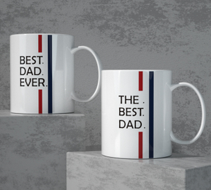Father and Mother's Day Letter Cup-Red and Blue Stripes