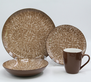 Kiln change ceramics Nest bowl 16-Piece Dinnerware Set