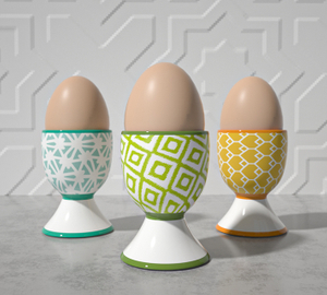 Printed egg cup