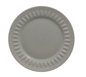 gray embossed active glaze pottery plate
