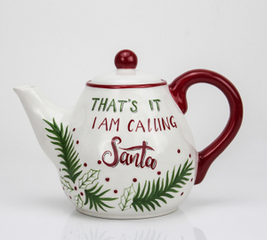 Christmas Green Pine Branch Tableware Series-Teapot