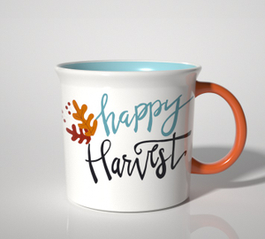 16OZ Harvest Festival Mug-letter Pattern Decoration 2