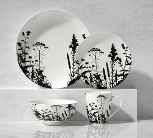 16-Piece Ceramic Dinnerware Set - Phantom of Flower Branch