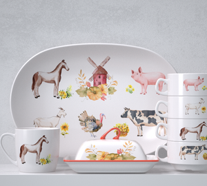 Happy farm tableware series