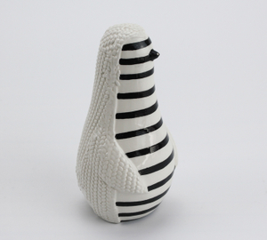 Black and white striped bird ceramic decorative ornaments