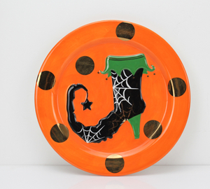 Halloween orange boots pattern mug