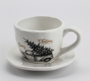 Christmas truck pattern tableware series-cups and saucers