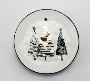 Golden Christmas Tree Series-Round Plate