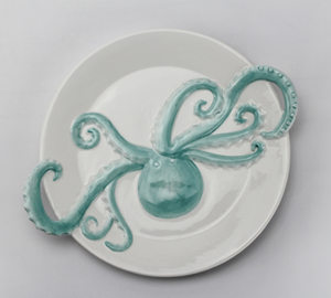 Three-dimensional relief marine life modeling series tableware-octopus plate