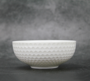 Pure white embossed series-bowl I