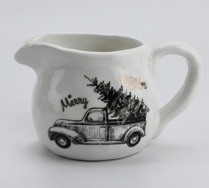 Christmas truck pattern tableware series-milk tank