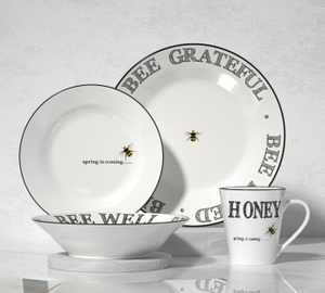 letter & Bee-16-piece Tableware set 