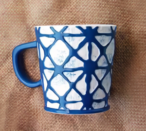 Rubbed embossed ceramic mug2