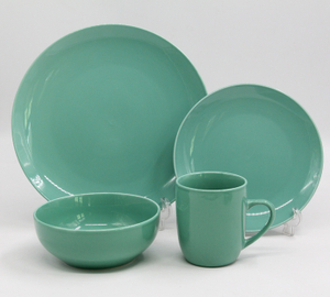 Fresh Green glaze 16-piece Tableware