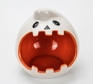 Halloween white little ghost head candy jar
