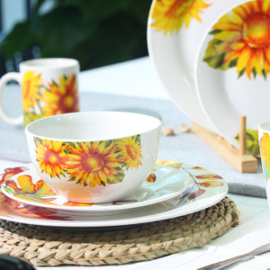 Sunflower ceramic tableware