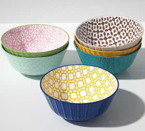 StoneWare Bowls 6.25/Anaglyph + color printing