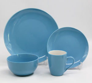 Blue glaze 16-piece Tableware