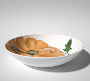 Soup Plate-Coupe 8"-Watercolor pumpkin