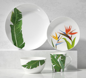 Ceramic 16-Piece Dinnerware Set -tropical 1