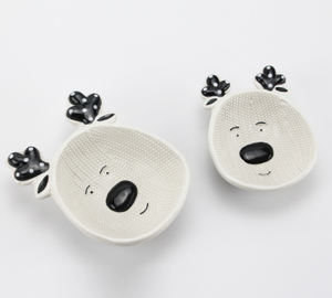 Christmas fawn head snack bowl