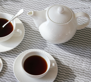 Pure white embossed series-Tea pot