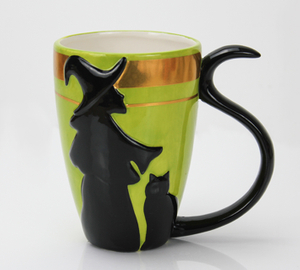 Halloween witch pattern cup