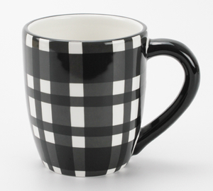 Black and white lattice farm tableware series-Mug 2