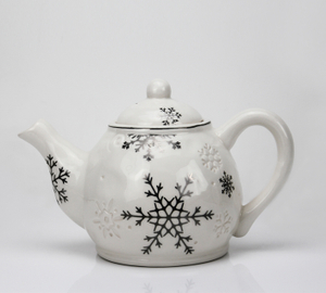 Christmas shiny snowflake series-tea pot