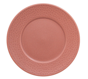 Red matte color glaze round dinner plate