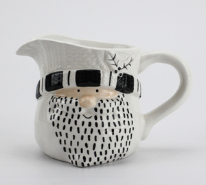 Embossed Santa Milk Jar