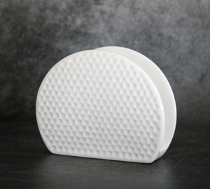 Pure white embossed series-napkin holder